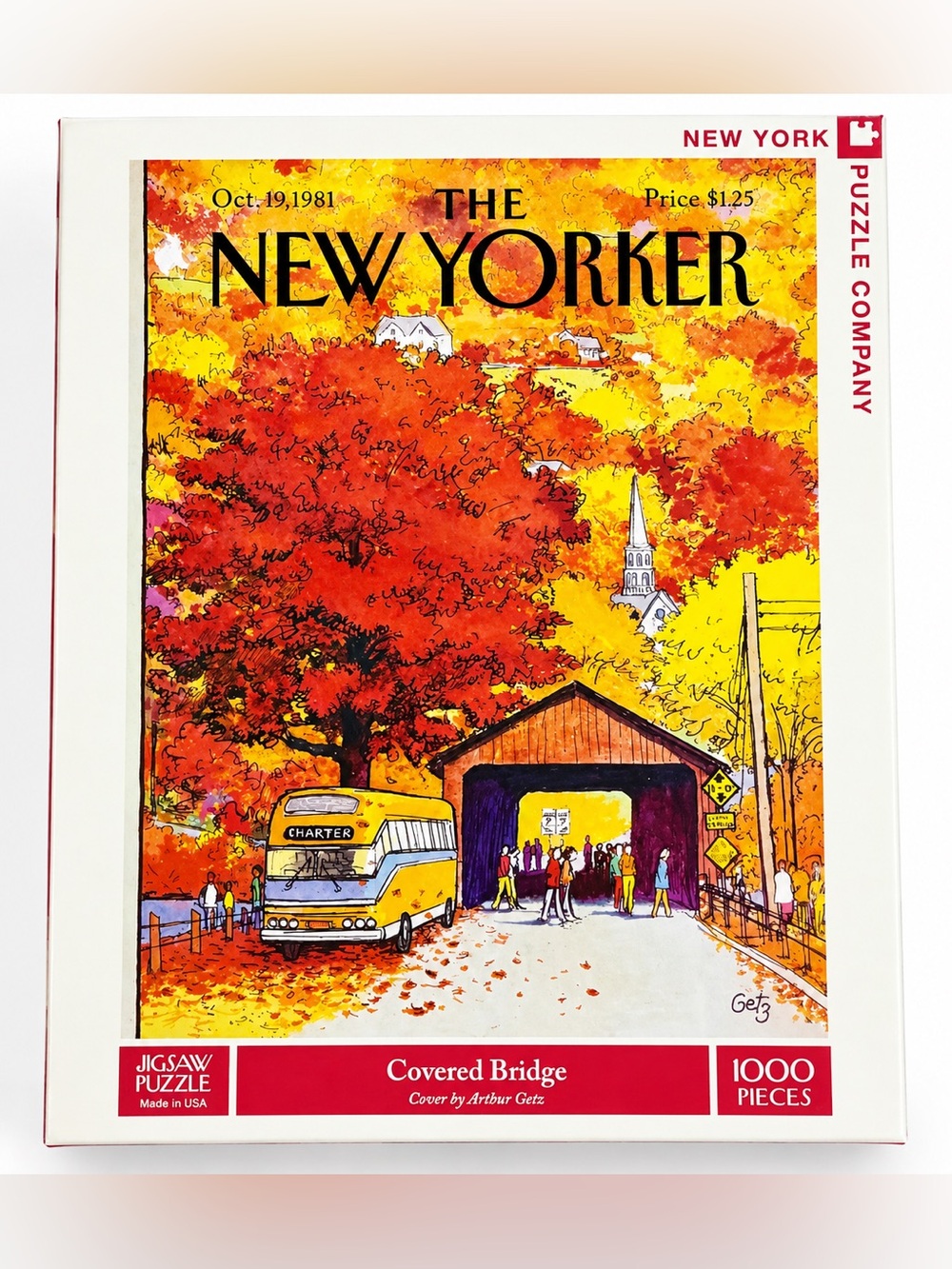 The New Yorker Puzzle Company Covered Bridge 1000-Piece Jigsaw Puzzle